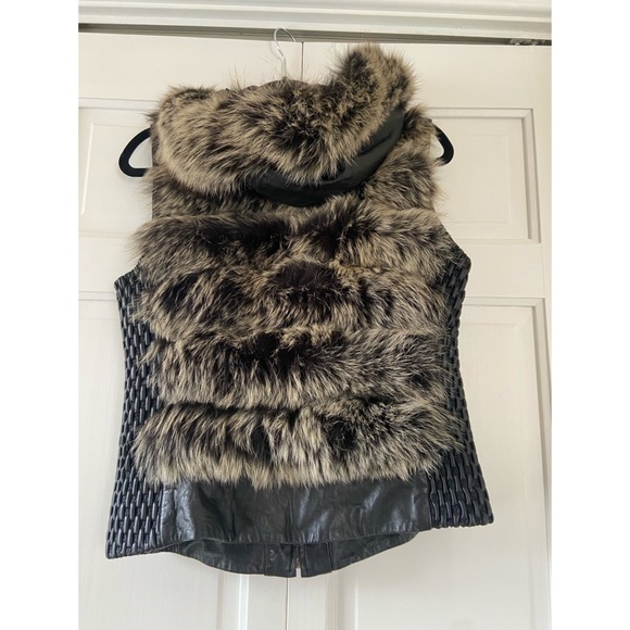 Natural Mink Gray Fur Ladies Vest Mid Length - Picture 6 of 9